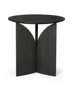 Side table black teak wood