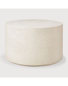 Coffee table round  microcement off white