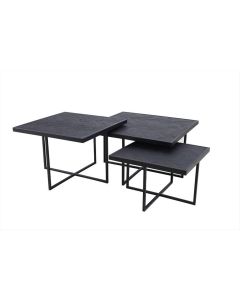 Coffee Table black oak and metallic legs ( S)