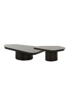 Side table black set of 2