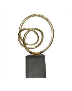 Sculpture gold in resin on base ( L )