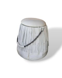 Stool "Freddie" - Cream - in cat. F leather - PAR