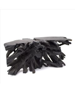 Console in black - teak wood root
