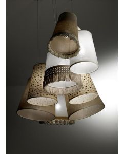 Pendant Lamp "Margo" - in white metal without shades