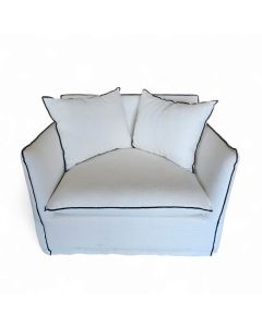 Armchair Loveseat white 110x90