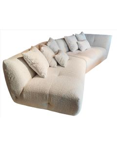 Indoor Sofa lago boucle fabric and 4 pillows