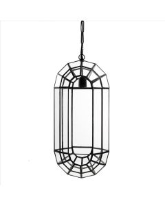 Pendant Lamp Rylie iron glass oval L
