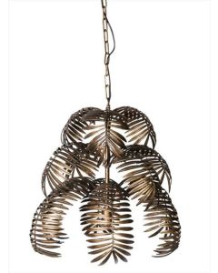 Pendant lamp gold iron palm leaves
