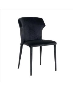 Chair antraciet velvet fabric