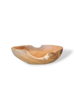 Bowl round in teak wood - D30cm